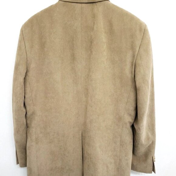 Andrew Fezza Chatham Tan Men's 2 Button Polyester Sports Coat Sz L - Picture 3 of 11